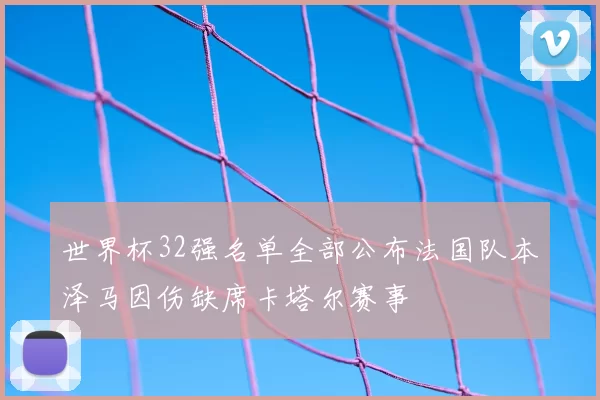 世界杯32强名单全部公布法国队本泽马因伤缺席卡塔尔赛事