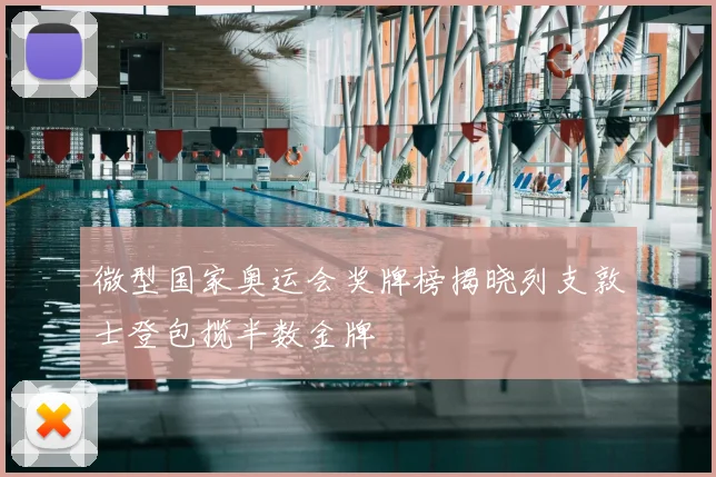 微型国家奥运会奖牌榜揭晓列支敦士登包揽半数金牌